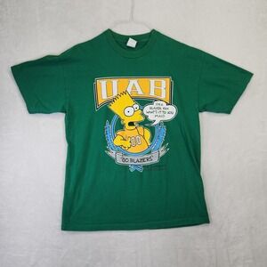 Vtg 1990 Simpsons Bart UAB Blazers T Shirt Mens XL Logo 7 USA Single Stitch‎